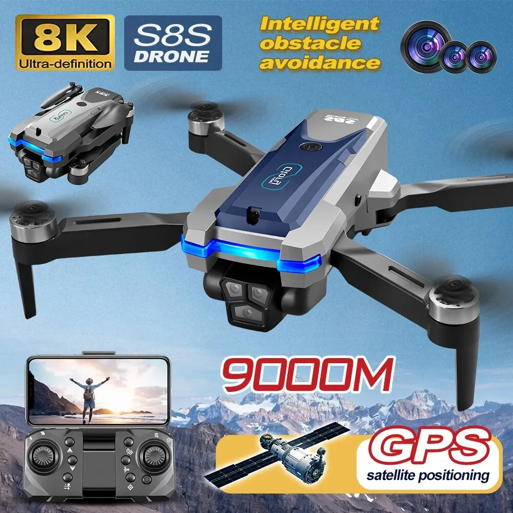 S8S GPS Drone 5G Wifi 8K HD Du - đánh giá và giá Rc Helicopter Case